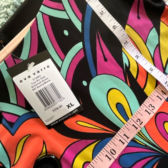 Eva Varro Psychedelic Floral Grommet Dress XL NWT - Picture 7 of 7